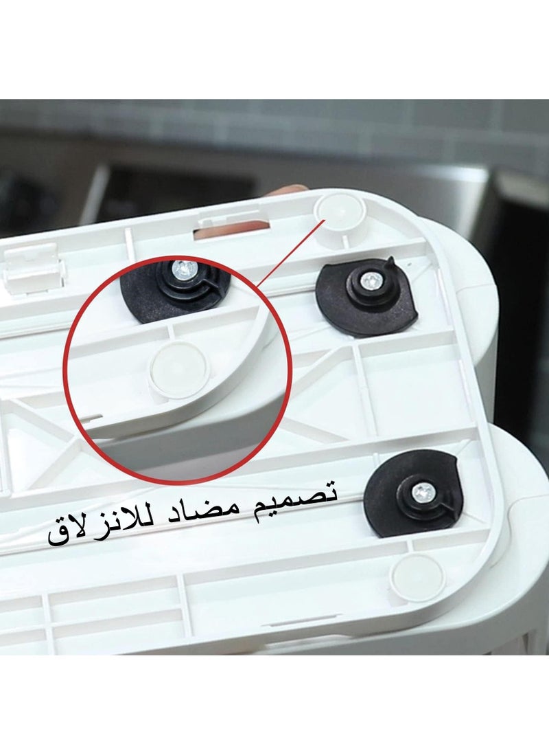 نوايوو - رف تخزين التوابل قابل للسحب ، 2 رفوف مزدوجة ، وتصميم وحدات ، غير زلة قاعدة ، وصفة طبية التخزين ، والزيوت الأساسية . 10.8 بوصة عالية × 5.75 بوصة واسعة × 10.8 بوصة عميقة - Image 1