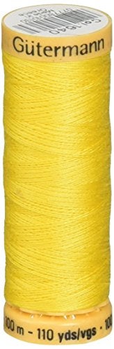 Gutermann Natural Cotton Thread 110 Yards-Canary Yellow - Image 3