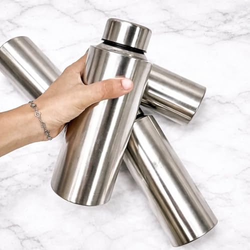 VISAXMI Stainless Steel Water Bottle Set - 500ml, Pack of 6, Rust-Resistant, Leak-Proof, Wide Mouth, Eco-Friendly, Lightweight for Outdoor & Daily Use - Image 5