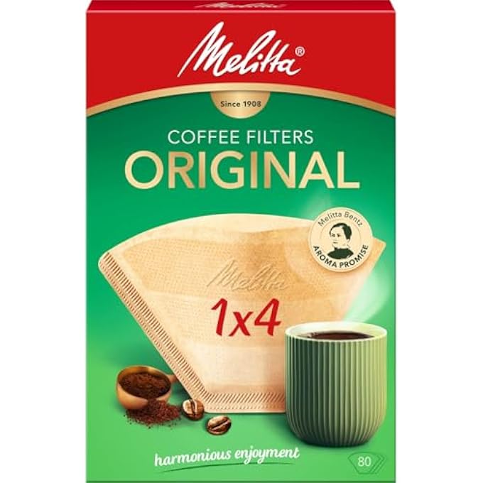 Melitta 6658076 Pack Original Size 1X4 80 Filter Coffee Makers Brown Plastic - Image 1
