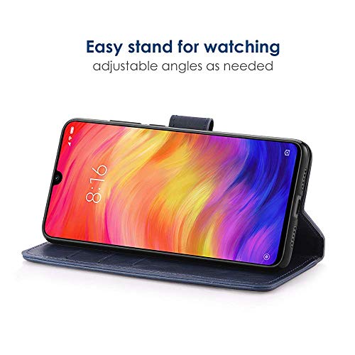 SHINESTAR Redmi Note 7 / Note 7 Pro Flip Back Cover | PU Leather Flip Cover Wallet Case with TPU Silicone Case Back Cover for Redmi Note 7 Pro / Note7 / Note 7s Mobile - (Ultimate Blue) - Image 3