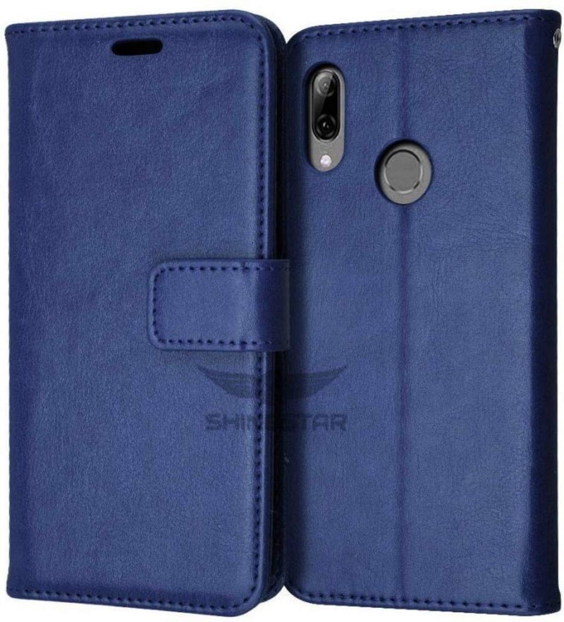 SHINESTAR Redmi Note 7 / Note 7 Pro Flip Back Cover | PU Leather Flip Cover Wallet Case with TPU Silicone Case Back Cover for Redmi Note 7 Pro / Note7 / Note 7s Mobile - (Ultimate Blue) - Image 1