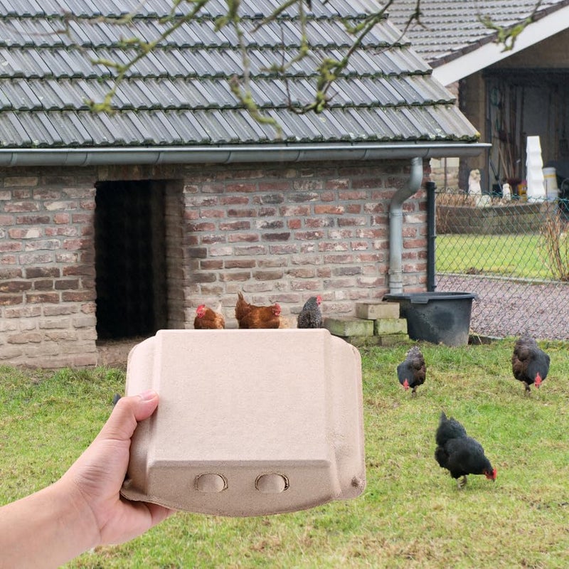 LayHyand Vintage Egg Cartons 30 Pack, Blank Natural Paper Pulp Square Dozen Egg Cartons Eggs, Classical 3x4 Style Holds Up to One Twelve 12 Count Chicken Eggs, Sturdy Design Made from Recycled Cardboard - Image 3