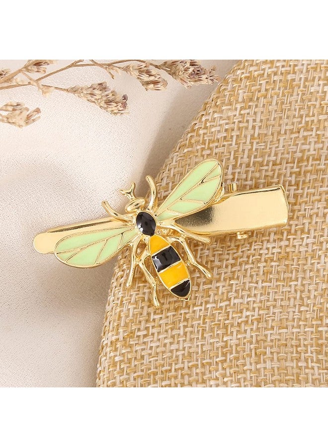 Luzen 6Pcs Exquisite Cute Metal Bee Alligator Hair Clips Barrettes Honeybee Hair Side Clip Bride Bridesmaid Hair Jewelry Accessories For Women Teen Girls Fashion Hair Accessories 6 Colors - Image 5