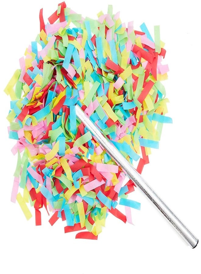 Sparkle and Bash Party Confetti Sticks - 8-Pack, 13.8 In, Multi-Color & Silver - Biodegradable Tissue Paper Confetti Wands for Birthday Decorations & Wedding Favors - Image 3