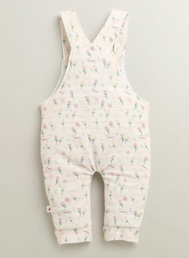 BUMZEE جمبسوت بناتي بأكمام طويلة من بامزي، لون كريمي وخوخي - من 6 إلى 9 أشهر (Peb10739D-crm) - Image 5