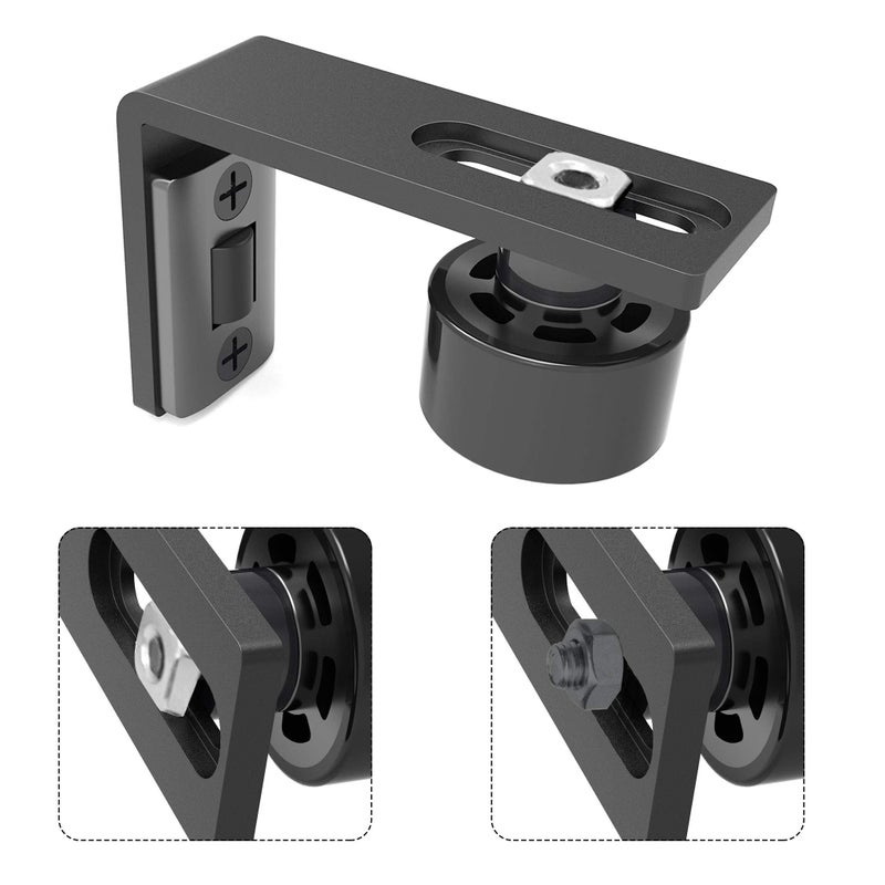 Ccjh 2 Pack Sliding Barn Door Floor Guide Adjustable Roller Guide Wall Mounted - Image 5