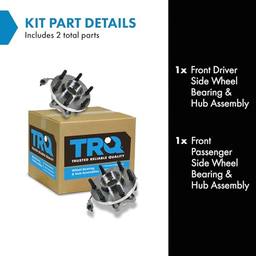 TRQ Front Wheel Hub Bearings Assembly Set Compatible with 2005-2019 Nissan Frontier 2005-2012 Pathfinder 2005-2015 Xterra 2009-2012 Suzuki Equator - Image 2