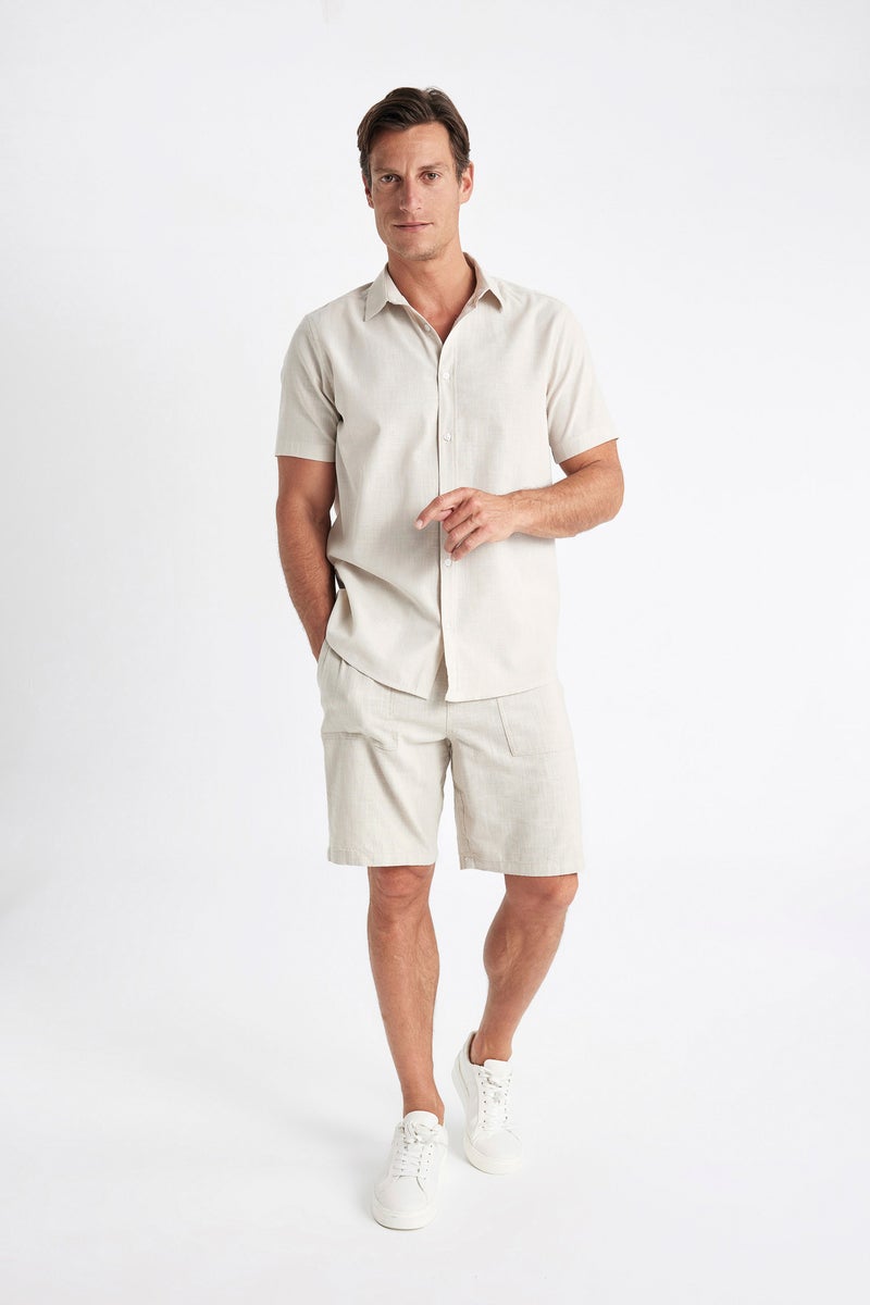 DeFacto Man Regular Fit Polo Collar Cotton Short Sleeve Shirt - Image 2