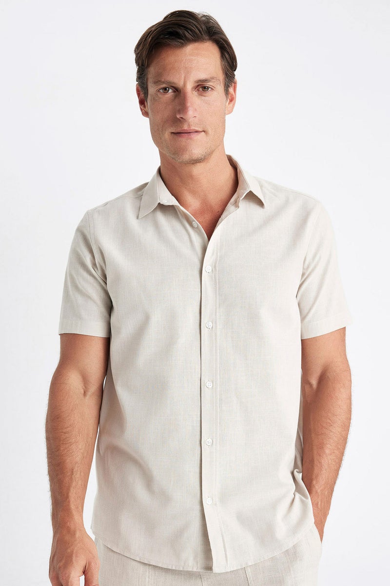 DeFacto Man Regular Fit Polo Collar Cotton Short Sleeve Shirt - Image 1