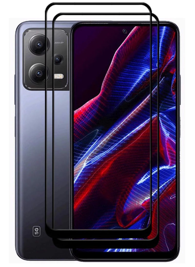 ACLIX 2 Pieces Antistatic ESD Dustproof Premium Quality High Definition Tempered Glass Screen Protector Designed For Xiaomi Poco X5 - Image 1