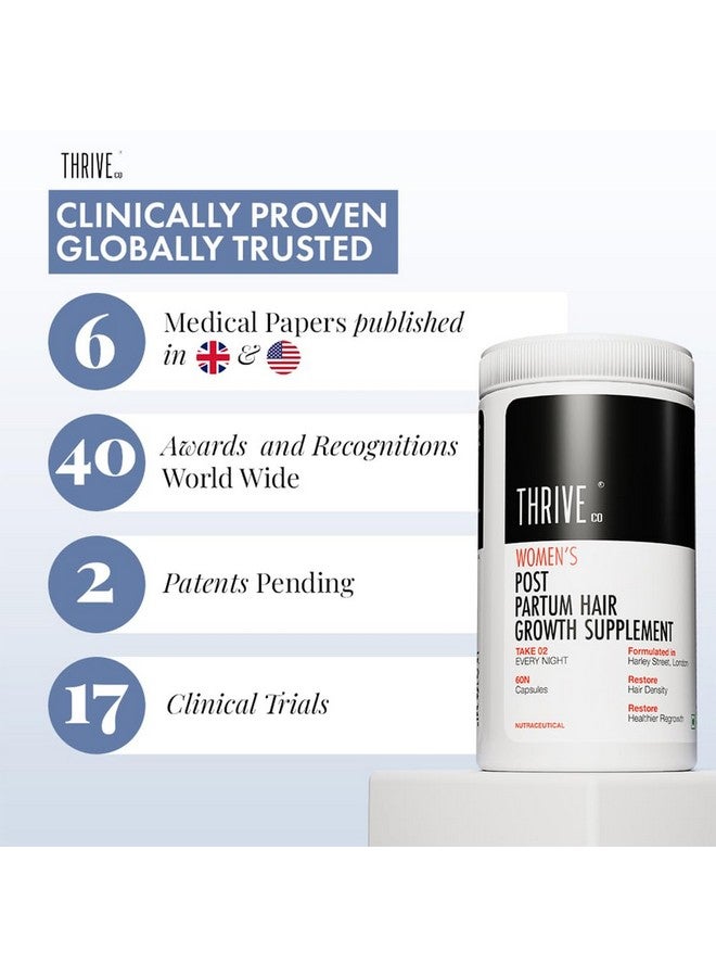 THRIVECO مكمل نمو شعر ما بعد الولادة للنساء من ThriveCo | آمن للرضاعة الطبيعية | يعزز شعر أقوى وفروة رأس أكثر صحة | خالي من الأدوية بنسبة 100% | مدعوم بمستخلصات طبيعية وبيوتين | فيتامينات متعددة بعد الحمل لتقليل تساقط الشعر | 60 كبسولة - Image 4