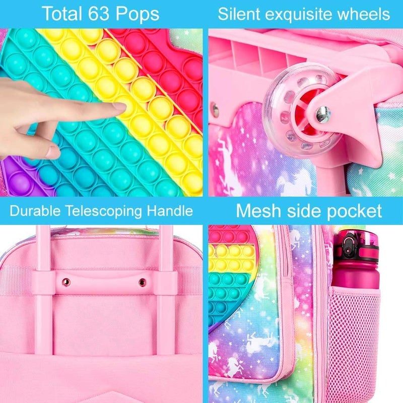 CCJPX Kids Luggage for Boys Girls, Toddler Rolling Travel Carry on Suitcase with Wheels - Image 4