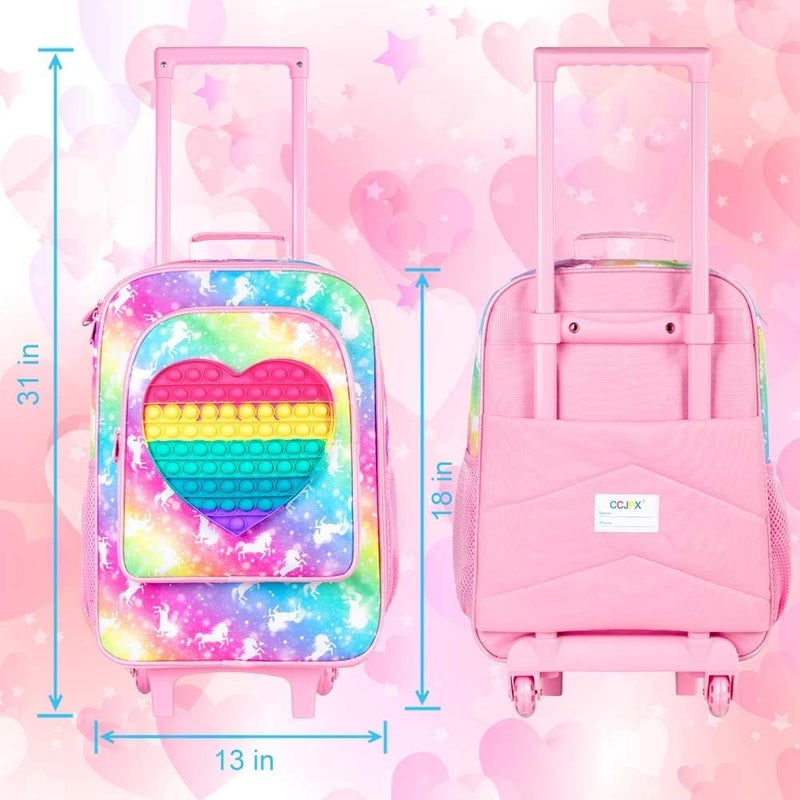 CCJPX Kids Luggage for Boys Girls, Toddler Rolling Travel Carry on Suitcase with Wheels - Image 3