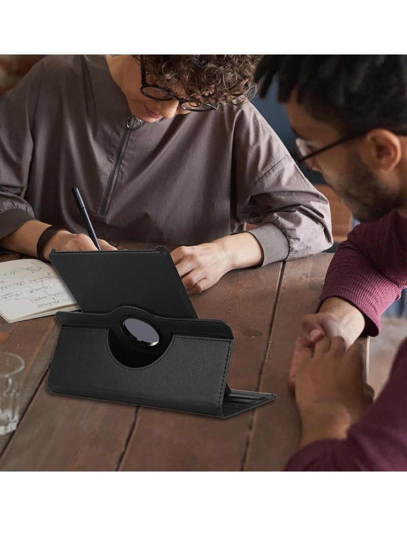 Joker Tab Case for any 12-inch tablet or iPad, Foldable Protective Case with 360 Degree Rotating Stand, Auto Wake/Sleep Feature, Shockproof Synthetic Leather with Multiple Viewing Angles, Compatible with all Tablet and iPad sizes up to 12-inch - Black (Completely compatible with all models as long as the screen is 12 inches with all openings) - Image 3