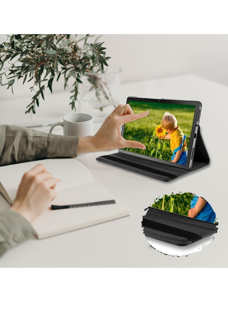 Joker Tab Case for any 12-inch tablet or iPad, Foldable Protective Case with 360 Degree Rotating Stand, Auto Wake/Sleep Feature, Shockproof Synthetic Leather with Multiple Viewing Angles, Compatible with all Tablet and iPad sizes up to 12-inch - Black (Completely compatible with all models as long as the screen is 12 inches with all openings) - Image 2