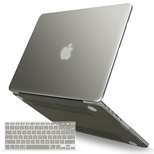 IBENZER Compatible with MacBook Pro 13 Inch Case 2015 2014 2013 end 2012 A1502 A1425, Hard Shell Case with Keyboard Cover for Old Version Apple Mac Pro Retina 13, Gray, R13GY+1 - Image 1