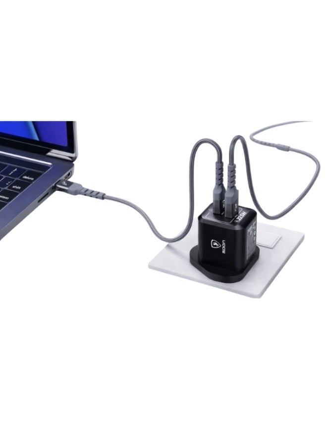 سبون شاحن بمنفذين USB-A + USB-C22.5W - Image 3