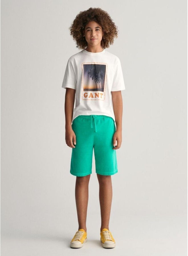 Gant Teens Sunfaded Sweat Shorts - Image 3