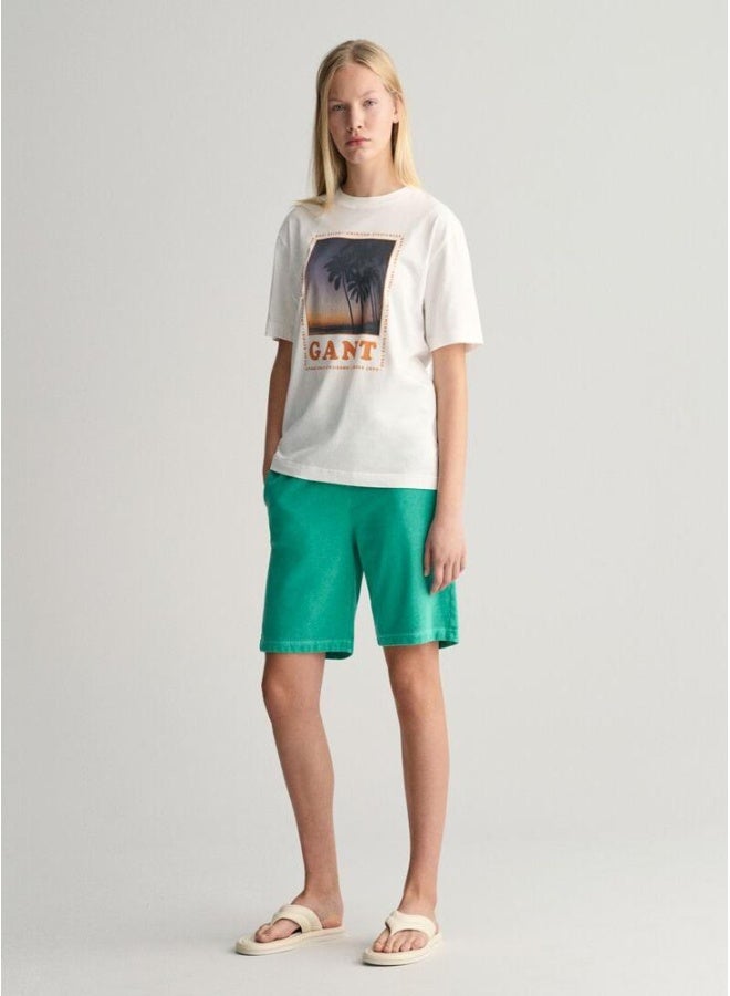 Gant Teens Sunfaded Sweat Shorts - Image 2