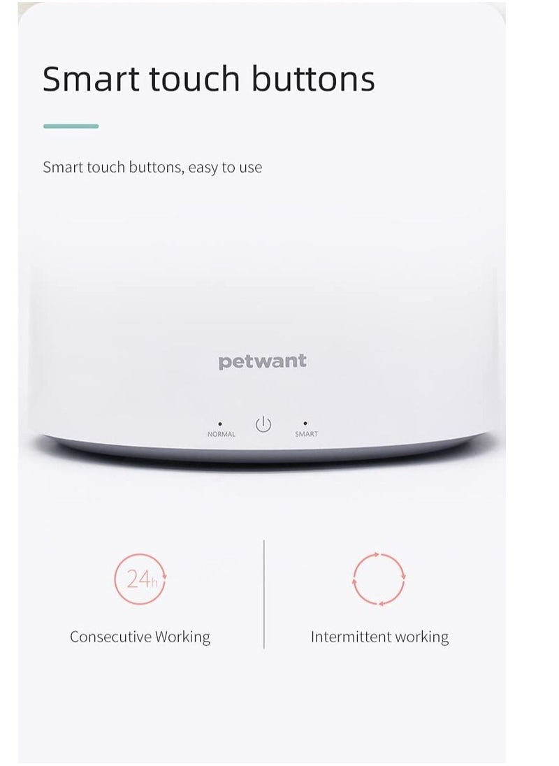 Petwant - 1.5L Smart Automatic Pet Drinking Fountain with Water Filter and UV light for Cats Dogs - Image 1