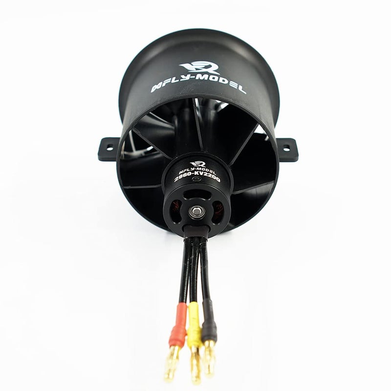 XFLY-MODEL 70mm 12 Blades EDF Ducted Fan with 6S Brushless Inrunner 2680-KV2200 Motor Model Jet Aircraft - Image 5