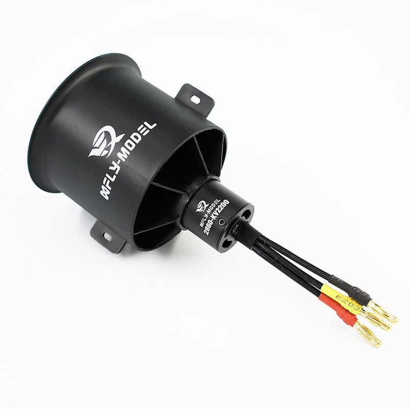 XFLY-MODEL 70mm 12 Blades EDF Ducted Fan with 6S Brushless Inrunner 2680-KV2200 Motor Model Jet Aircraft - Image 3