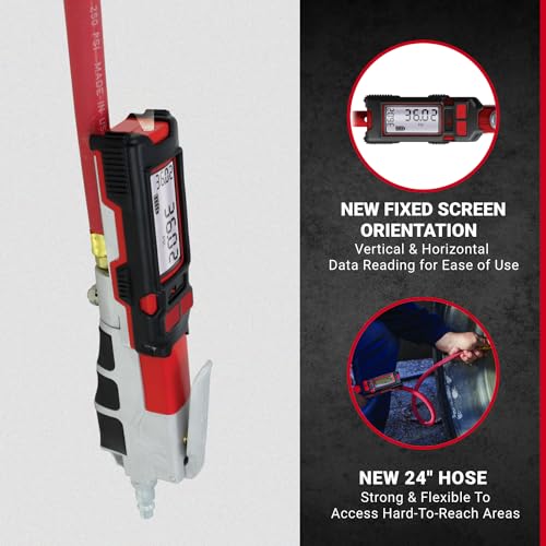 Milton Precision Digital Tire Pressure Gauge S-580ekit, Made In USA Most Accurate Inflator Gauge Available, Perfect for Professional Technicians, Easy to Read Display, 0-160 PSI Pressure Range, Red - Image 3