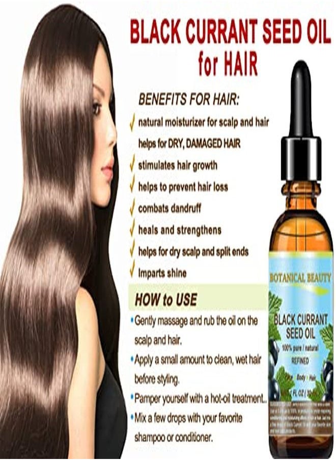 Botanical Beauty - Black Currant Seed Oil 100% Pure / Natural / Undiluted / Refined Cold Pressed Carrier Oil 1 FlOz - 30Ml For Skin, Hair, Lip And Nail Care "One Of The Richest In Gamma-Linolenic Acid, Omega 3, 6 And 9 Essential Fatty Acids" By Botanical Beauty - Image 1