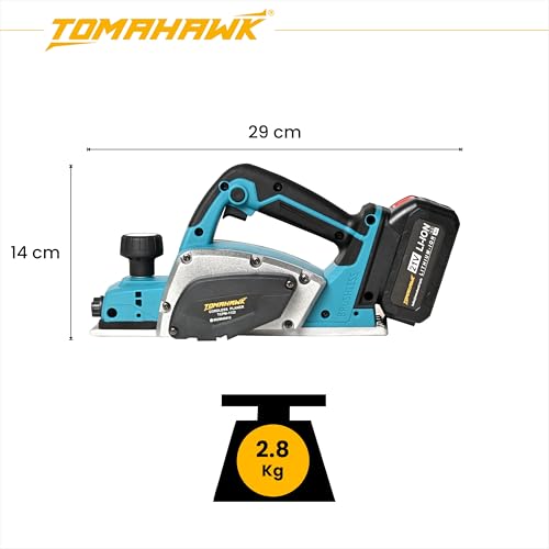 Tomahawk Cordless Planer Machine TCPM-1122 - Brushless Motor, 21V Battery Powered, Lightweight and Ergonomic Design, 82mm Planning Width - Image 5
