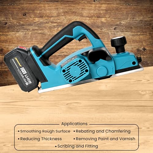 Tomahawk Cordless Planer Machine TCPM-1122 - Brushless Motor, 21V Battery Powered, Lightweight and Ergonomic Design, 82mm Planning Width - Image 4