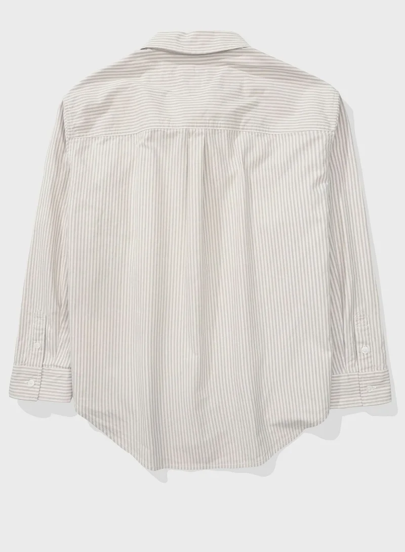امريكان ايجل Striped Button Down Shirt