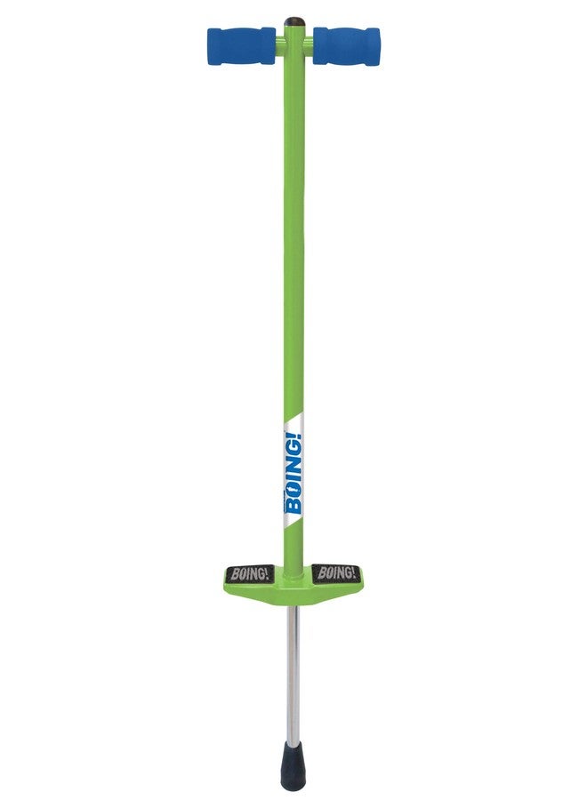 جيو سبيس عصا القفز جيوسبيس جمبارو بوينغ! جونيور المصنوعة من الفولاذ من إنتاج شركة إير كيكس، صغيرة الحجم للأطفال من وزن 50 إلى 90 رطلاً - لعبة نشطة وممتعة في الهواء الطلق تعزز مهارات التمرين والتوازن (أخضر) - Image 1