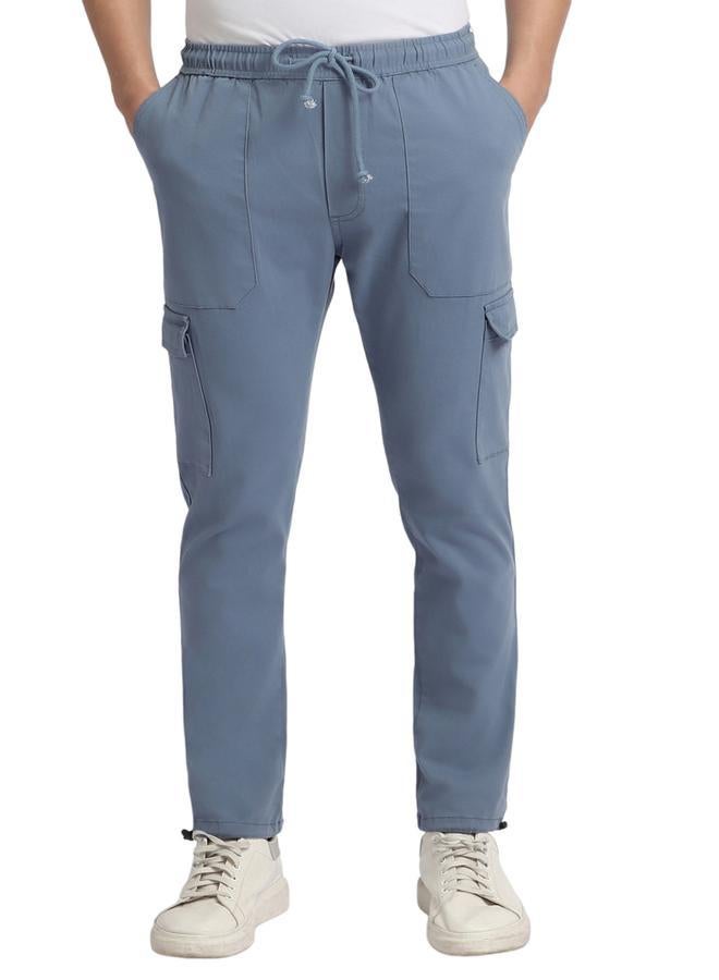 Dennis Lingo بنطال كارجو رجالي بقصّة Slim Fit باللون الأزرق الفولاذي  - Image 5