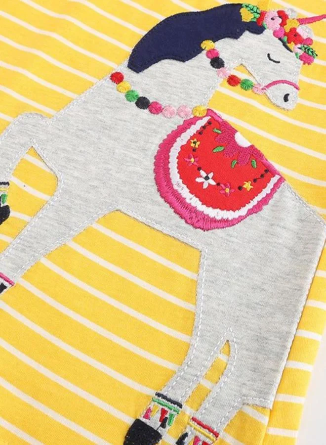 YUNIQEE Striped Unicorn Dress