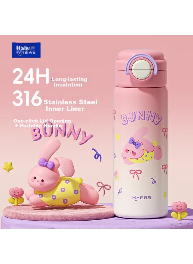 Haers Insulated Mug, Stylish 316 Stainless Steel Water Bottle For Men, Women, Children And Students, Rabbit Design, 570ml Capacity - Image 1