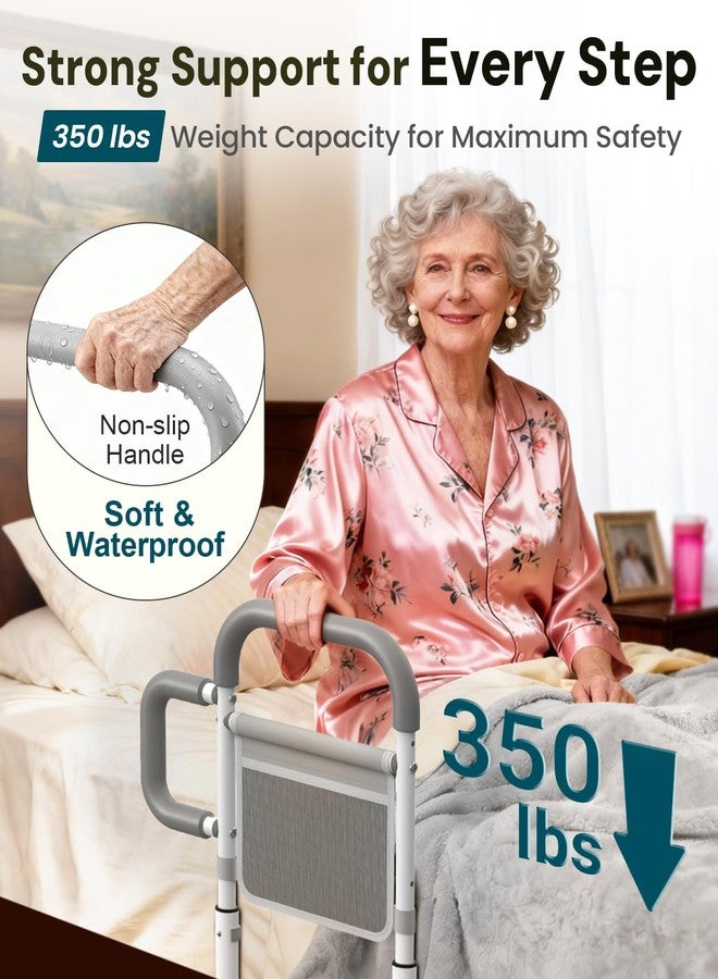 ONTHEWEI Bed Rails for Elderly Adults Safety, with Double Non-Slip Handle & Storage Pouch, Fits Most Bed Sizes, Bed Assist Rails for Seniors and Post-Surgery,Reduce Falls & Support Independence - Image 3