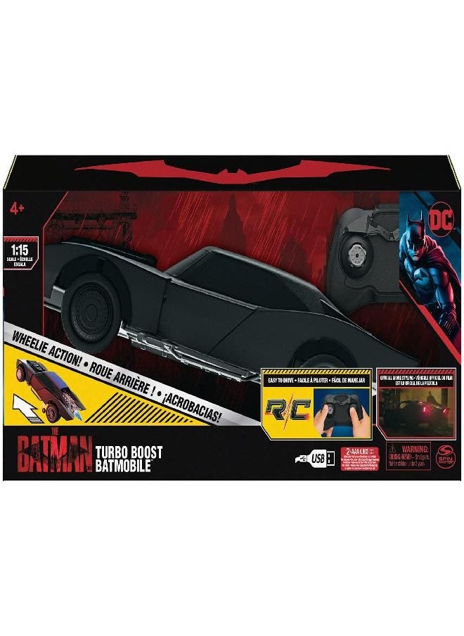 DC Comics DC Comics, The Batman Turbo Boost Batmobile, Remote Control Car with Official Batman Movie Styling Kids Toys for Boys and Girls Ages 4 and Up  - Image 5