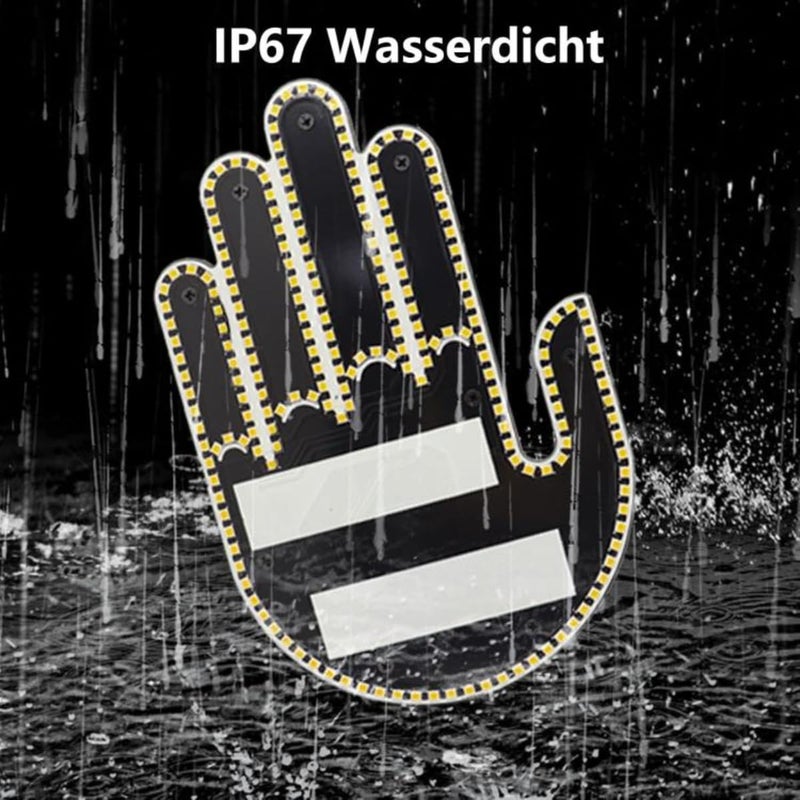 ZAMZIN Car Light, Road Rage Gesture & Emoji Signs, Funny Finger Light for Car Window, Fun Car Accessories & Gadgets for Men & Women, Hand Gesture Sign for Back Window, Ideal Gift for - Image 2