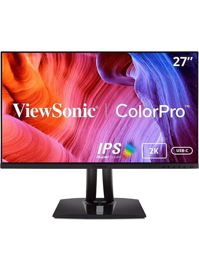 ViewSonic 27-Inch 2K QHD Pantone Validated 100% sRGB & Factory Pre-Calibrated Monitor with 60W USB-C Black - Image 1