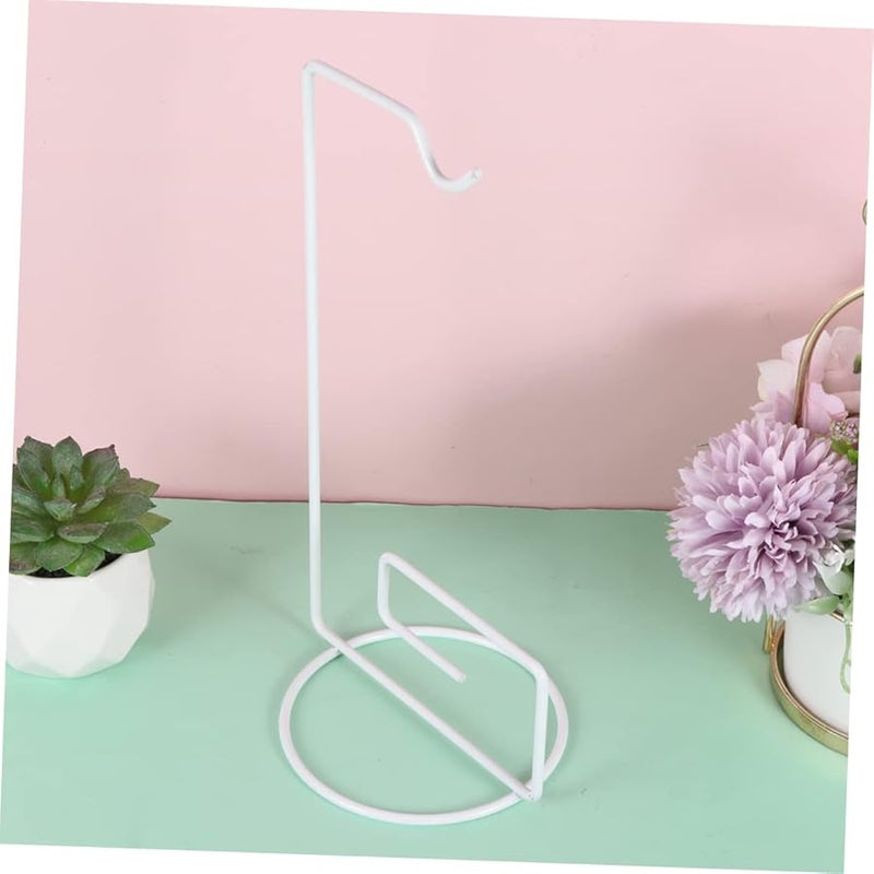 رفاص زجاجي أبيض معلق 4 قطع رف عرض حديدي متين حامل نباتات اصنعها بنفسك - Image 5