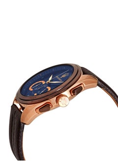Maserati Men's Traguardo Chronograph Blue Dial Leather Watch R8871612024 - 45mm  - Image 3