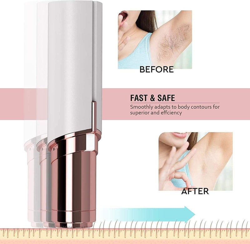 Hewan facial epilator hair removal machine for women - face, chin, cheek, eyebrow, upper lip hair remover for women, usb rechargeable epilator machine (White) - Image 4