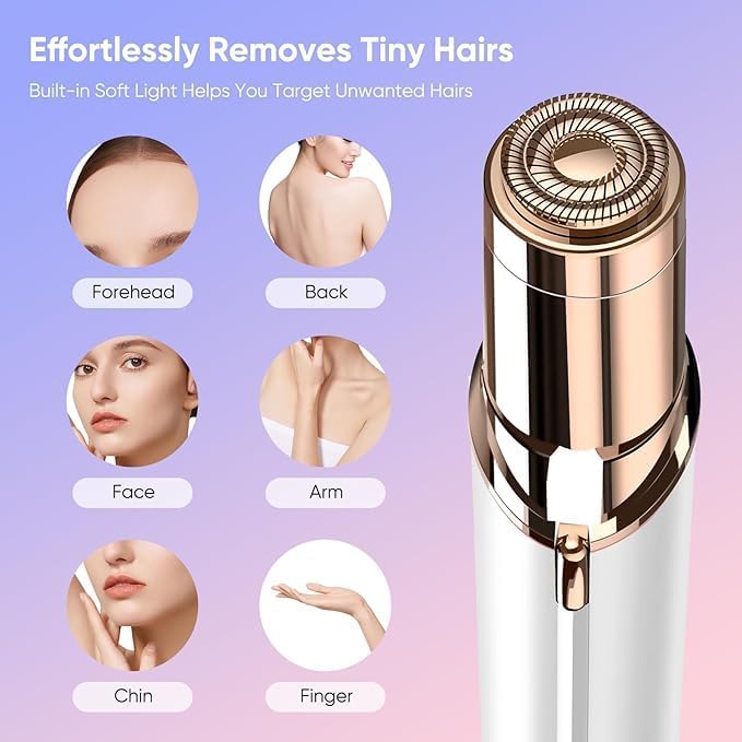 Hewan facial epilator hair removal machine for women - face, chin, cheek, eyebrow, upper lip hair remover for women, usb rechargeable epilator machine (White) - Image 3