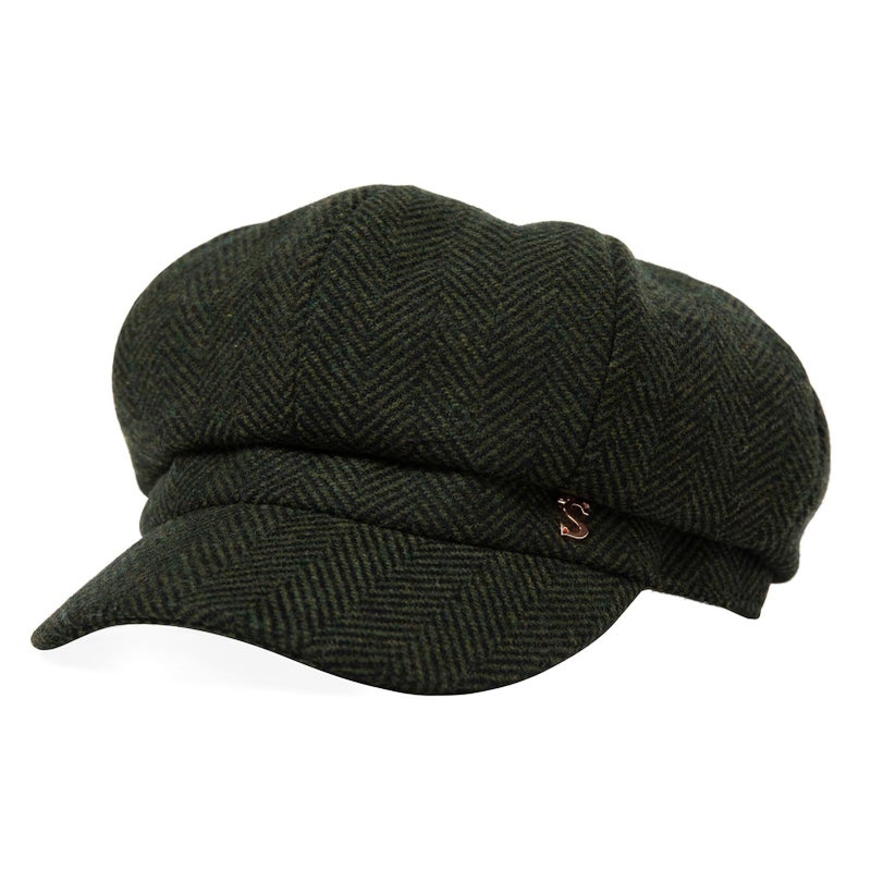 Comhats Winter Wool Newsboy Hats for Women Pageboy Baker Boy Berets Cap Fashion Sailor Fiddler Conductor Greek Army Green Medium - Image 1