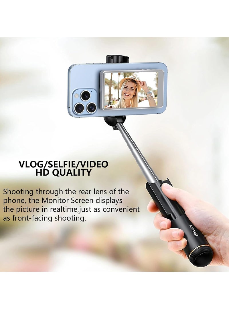 TIGER Vlog Selfie Monitor Screen for Smartphone Rear Camera || 4--Inch Wireless Display with Magnetic Mount & Remote | Compatible with iPhone | Ideal for Vlogging, Live Streaming, Selfies & YouTube Content || Lightweight, Portable Monitor (White)  - Image 4