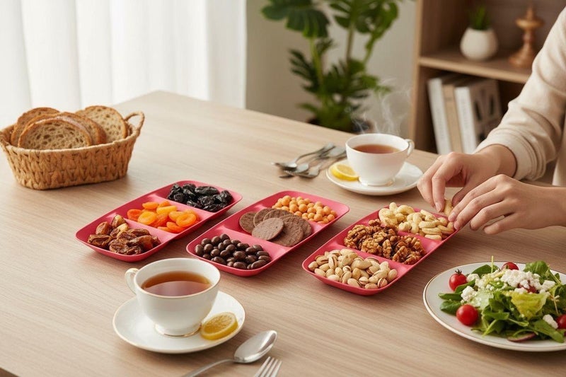 صينية سرفيس مقسم 3 أقسام بلاستيك بيور - Image 3