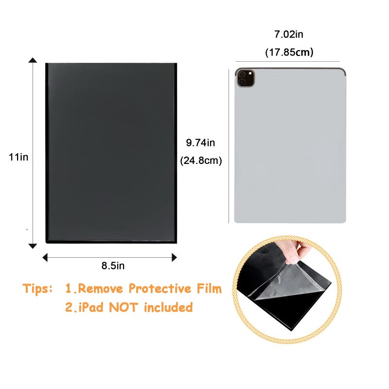Mingting Magnetic Picture Frame  Holds 8.5x11 Inches Pictures  Reusable Black Magnet Fridge Photo Sleeves for Refrigerator  Locker Office Cabinet (6Pcs Black) - Image 2