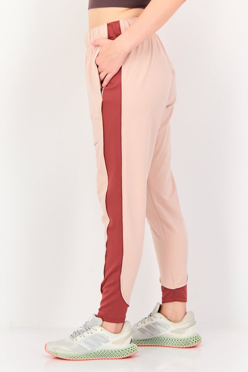 Nike Women Therma Fit Brand Logo Running Sweatpants, Pink - Image 2