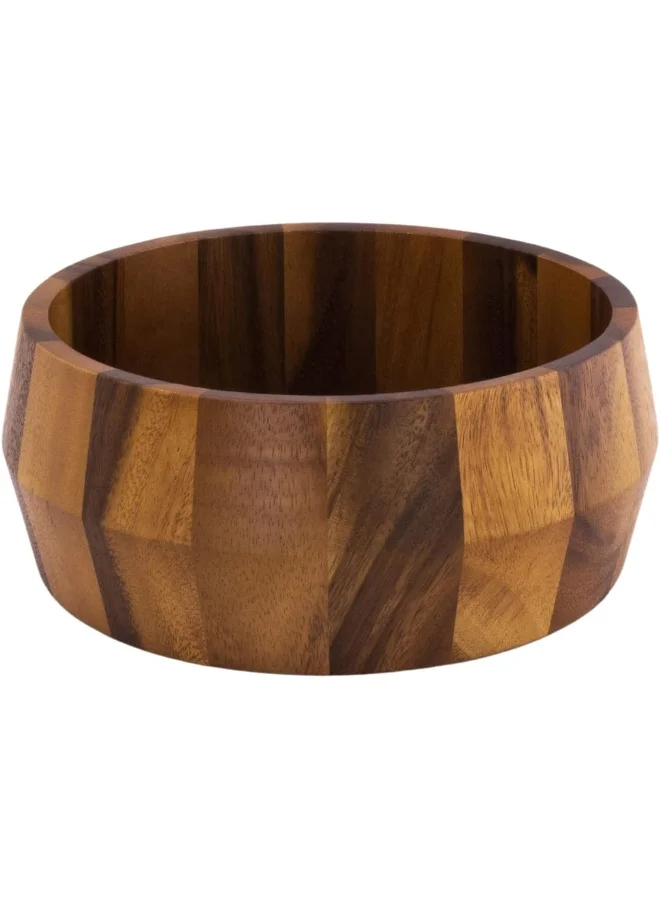 BILLI Billi Acacia Round Serving Bowl For Fruits Or Salads, Large Single Bowl, Dia 24 X 10H cm.